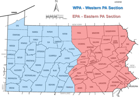 Small Map of PA Counties